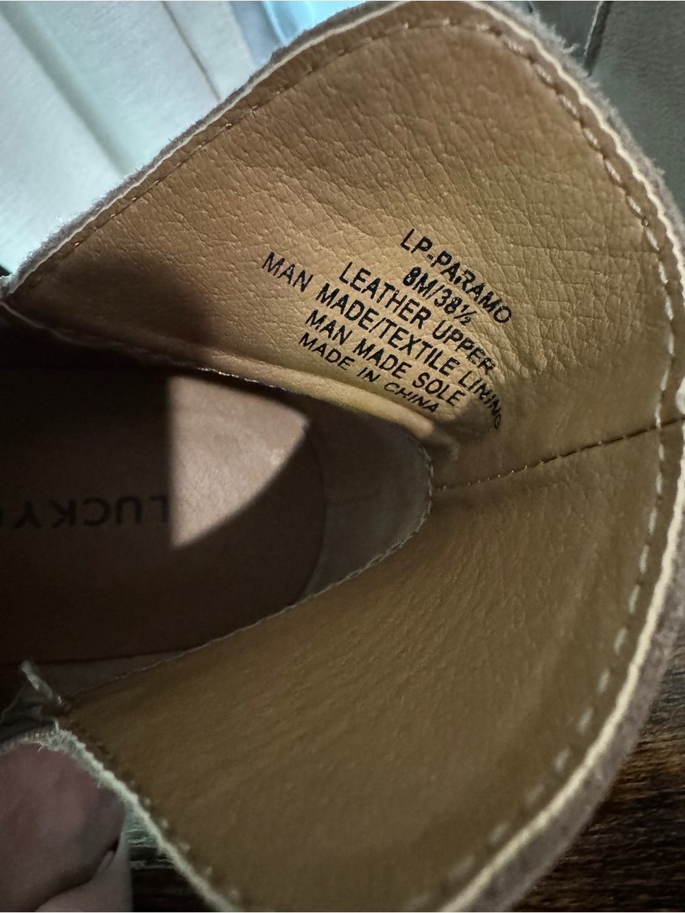 Lucky Brand Women's 8 Paramo Leather Taupe/Gray V-Cut Leather Suede Ankle Bootie - Picture 10 of 12